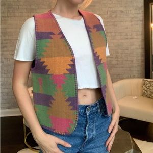 Colorful western vest top